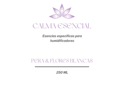 PERAS Y FLORES BLANCAS