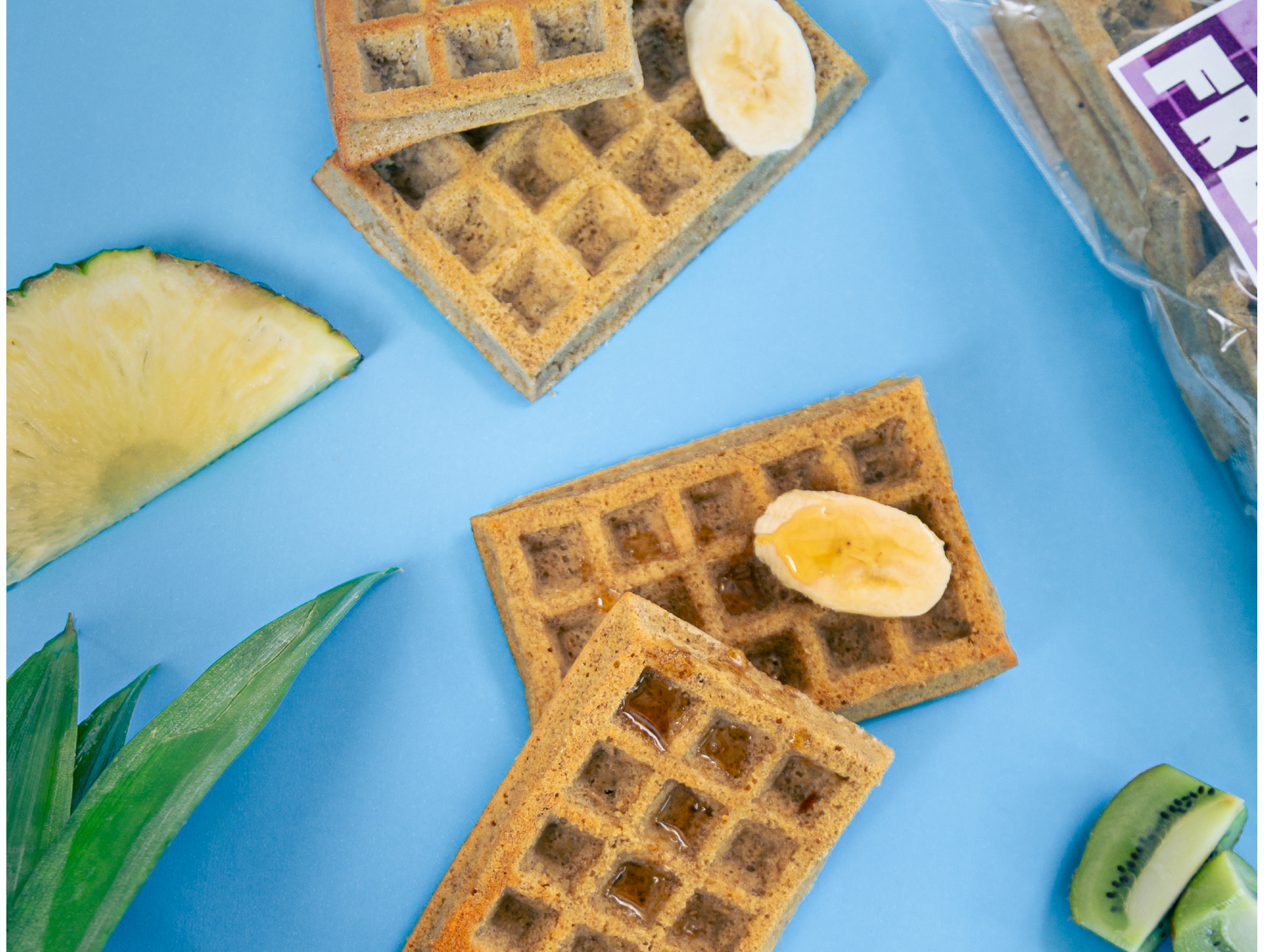 WAFFLES DE BANANA Y AVENA
