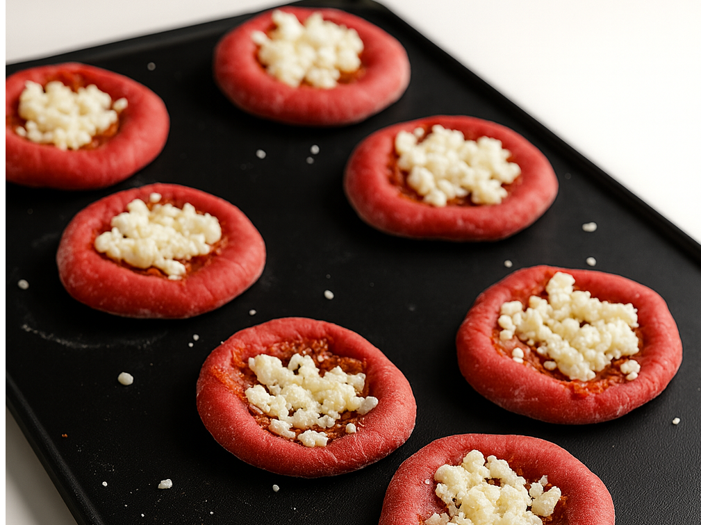 PIZZITAS DE REMOLACHA