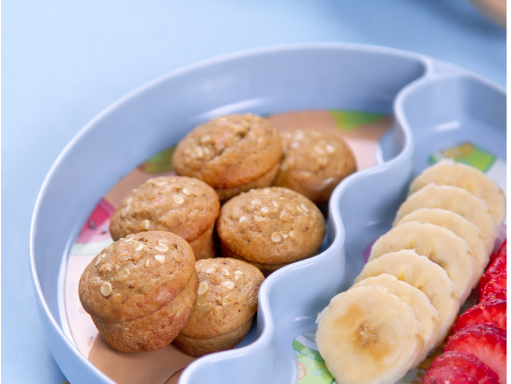 MUFFINS DE BANANA Y MANZANA