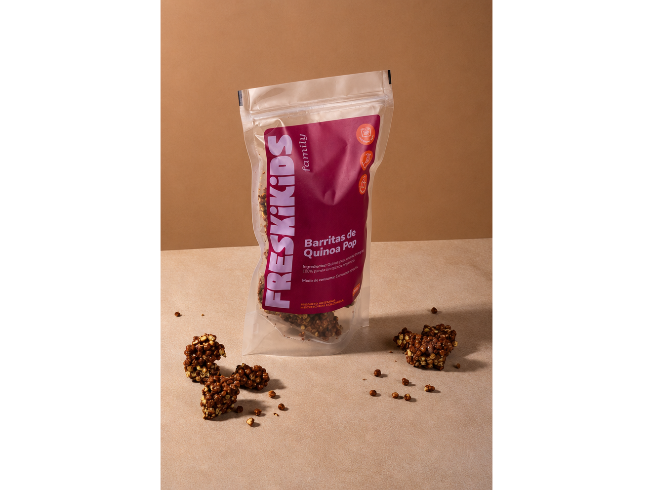 BARRITAS DE QUINOA POP Y CHOCOLATE