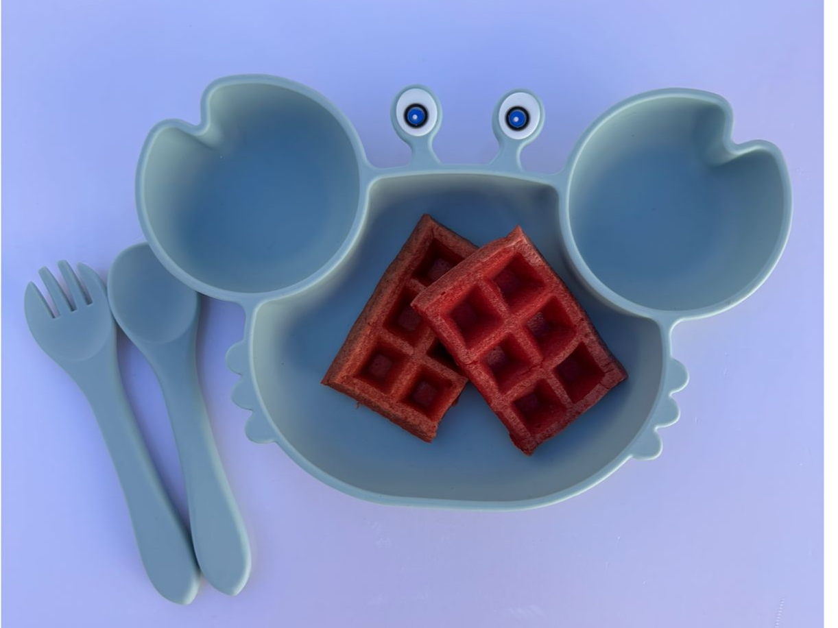 WAFFLES DE BANANA Y REMOLACHA