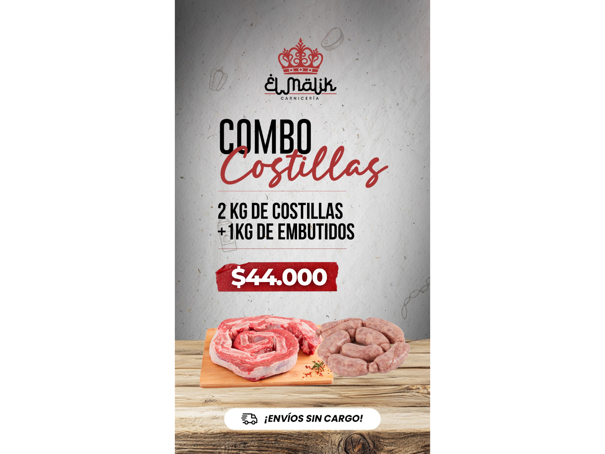 COMBO COSTILLA CON EMBUTIDOS