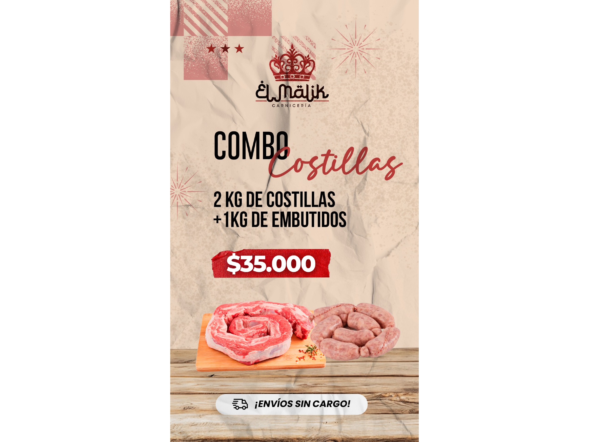 COMBO COSTILLA CON EMBUTIDOS