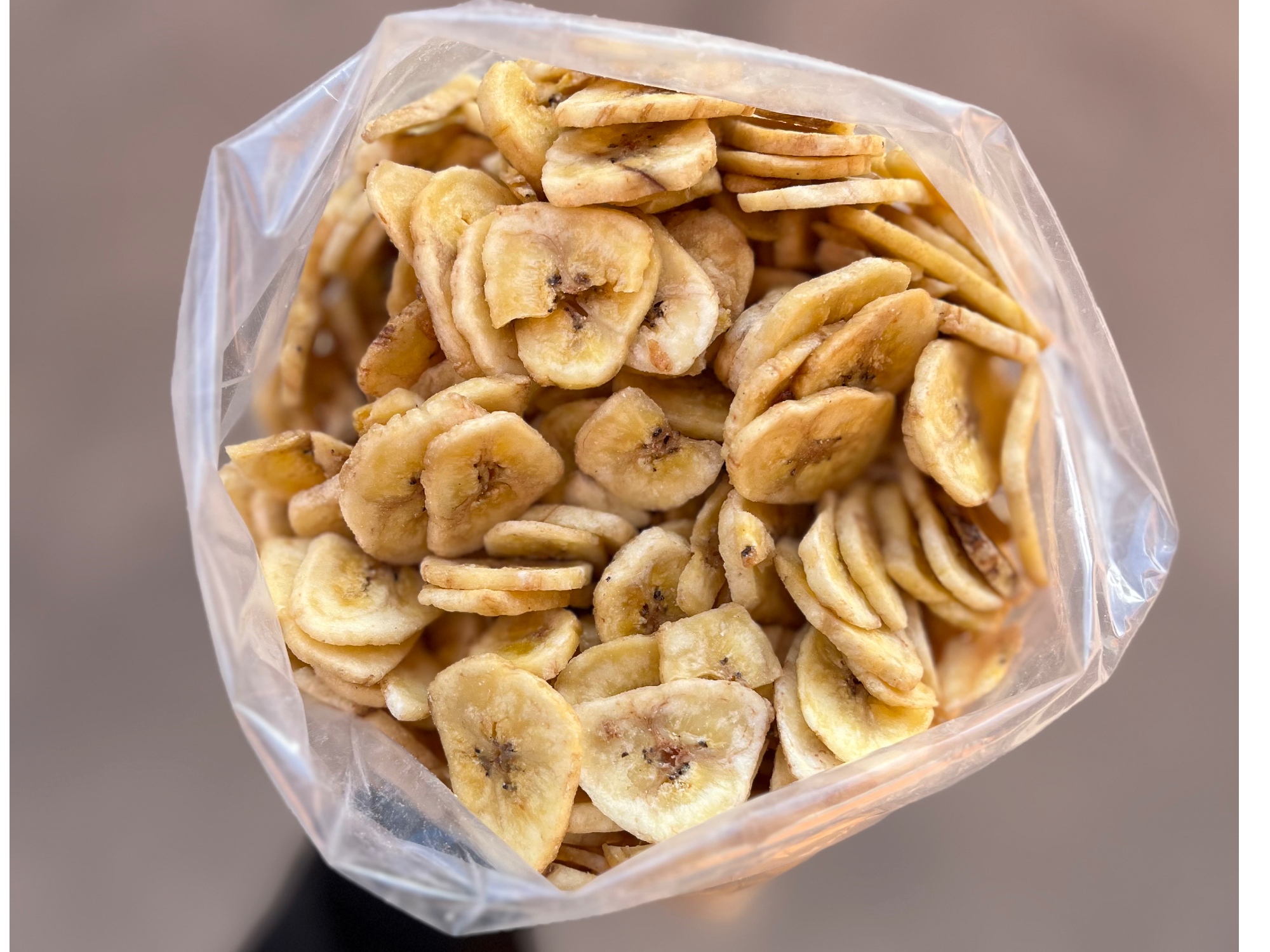 Chip de banana glaseada en rodajas