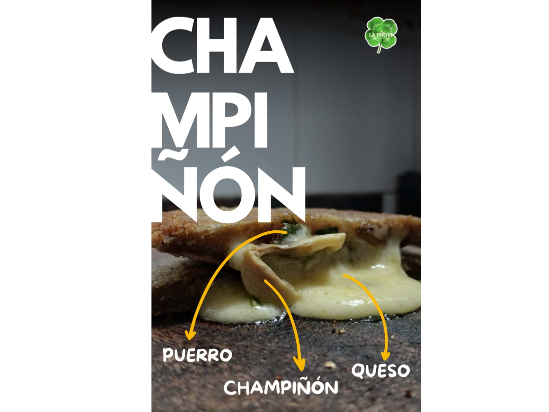 Milas de soja integrales de queso con champiñones y puerro