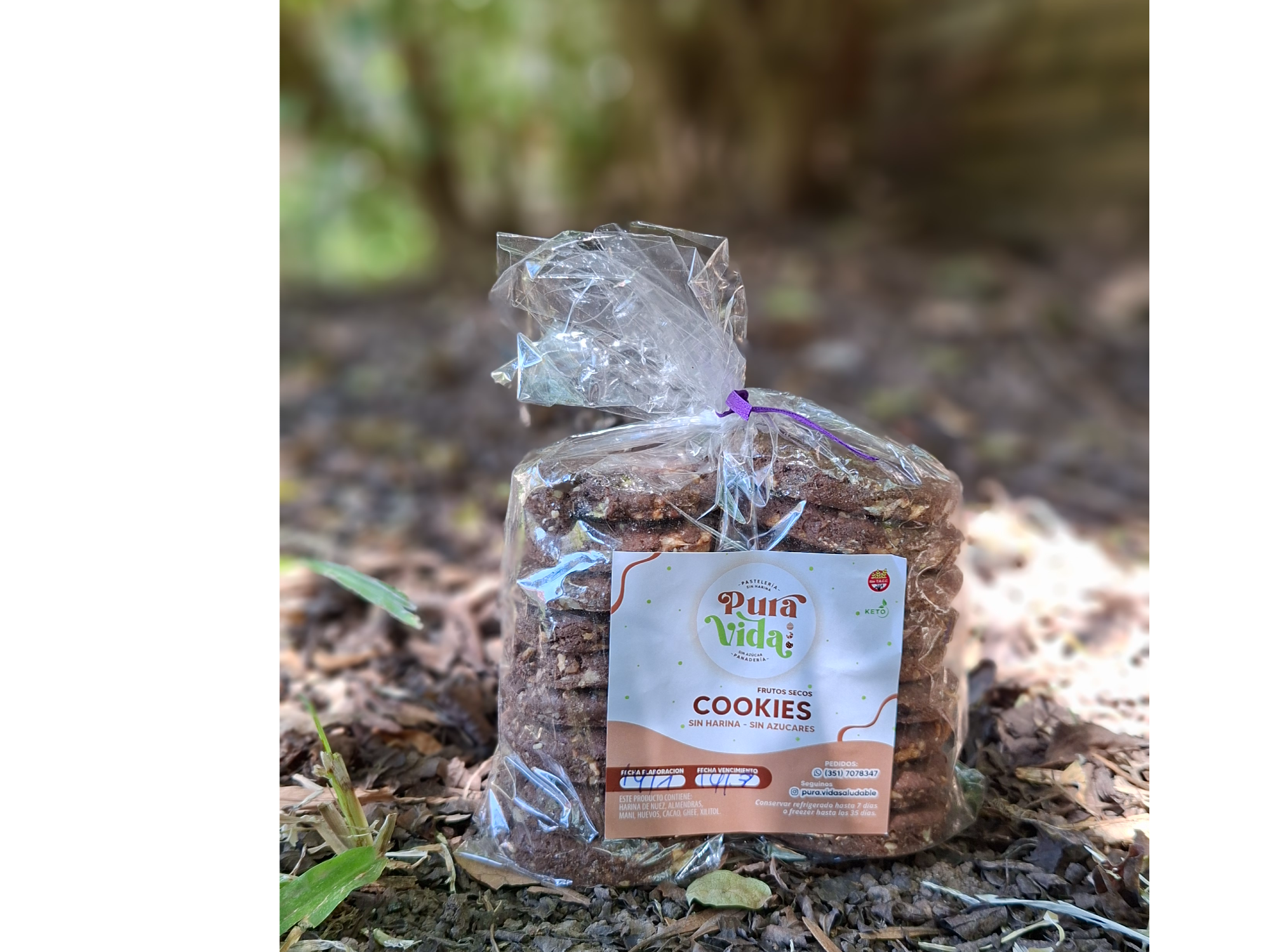 Galletas cacao amargo y naranja x 250grs