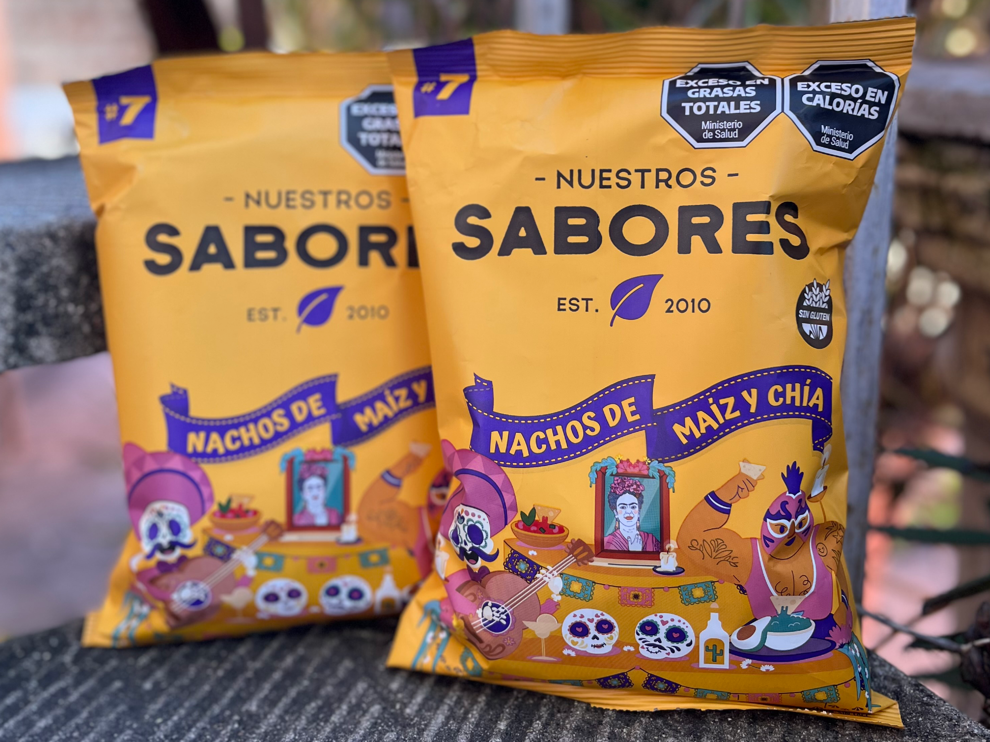 Nachos de maíz y chía x80gr