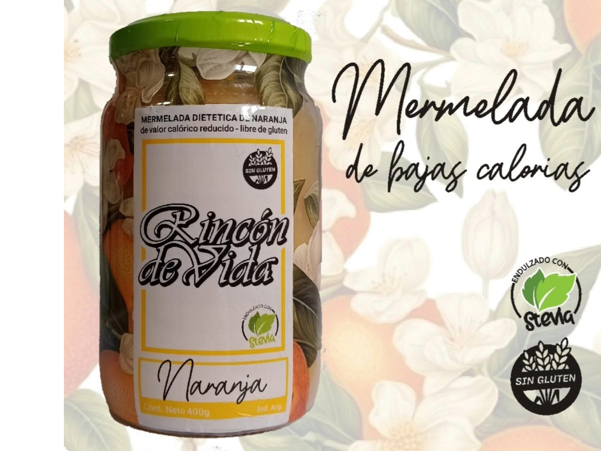 Mermelada con stevia sabor naranja x 400grs