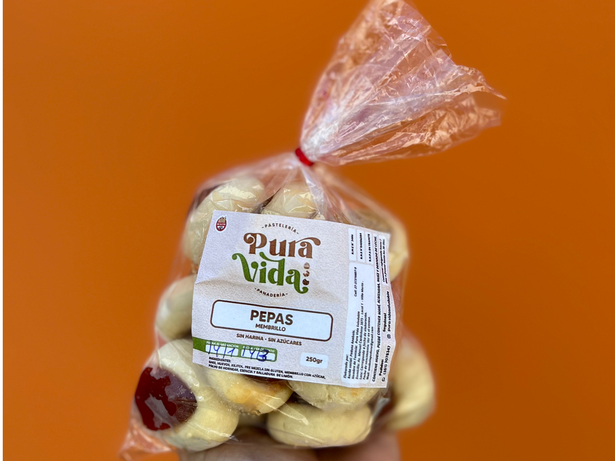 Galletas pepas sabor membrillo  x 250grs