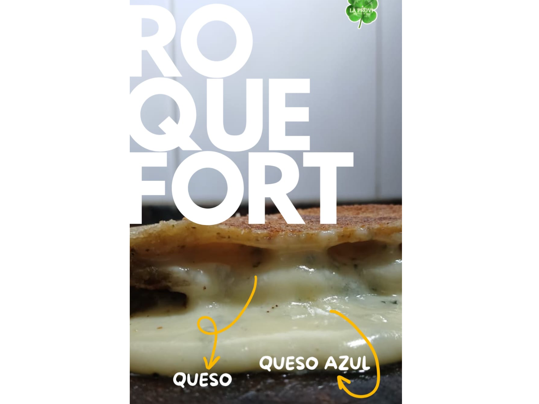 Milas de soja tradicionales de queso y Roquefort.
