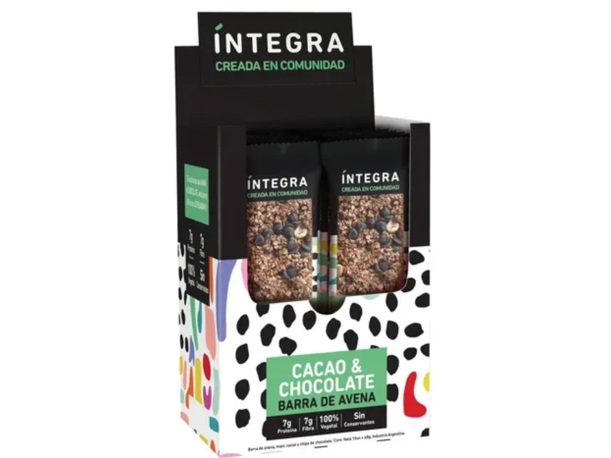 Barrita de cereal cacao y chocolate