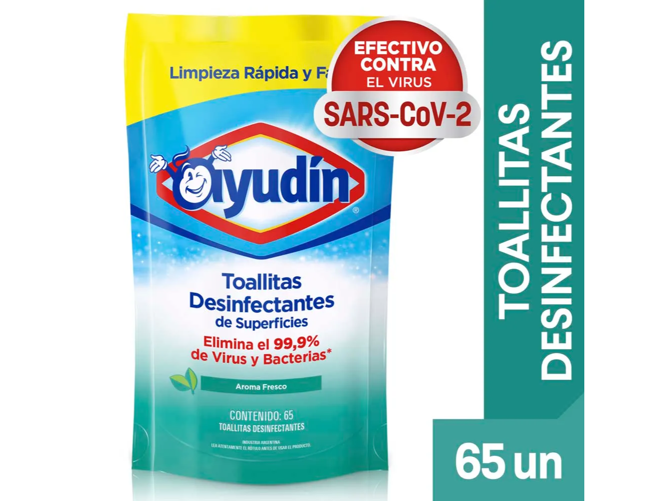 Toallitas Desinfectantes Ayudín Fresco (doy Pack) 65 Un