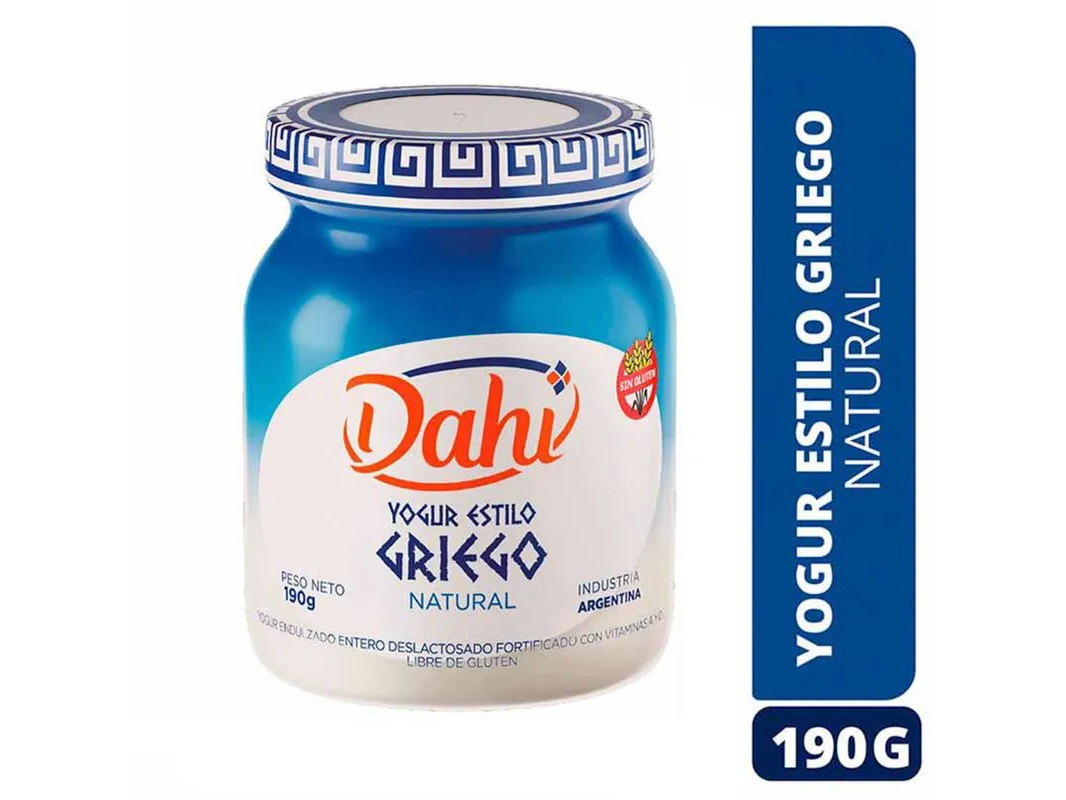 Yogur Estilo Griego Natural X 190 Grs Dahí