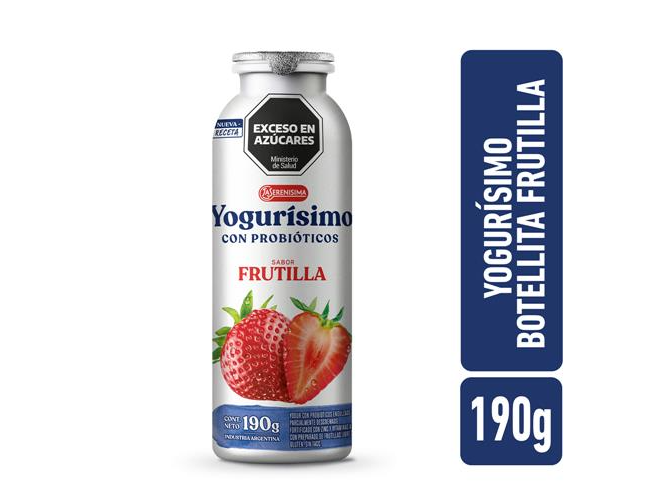 Yogur Bebible De Frutilla Yogurisimo 190gr
