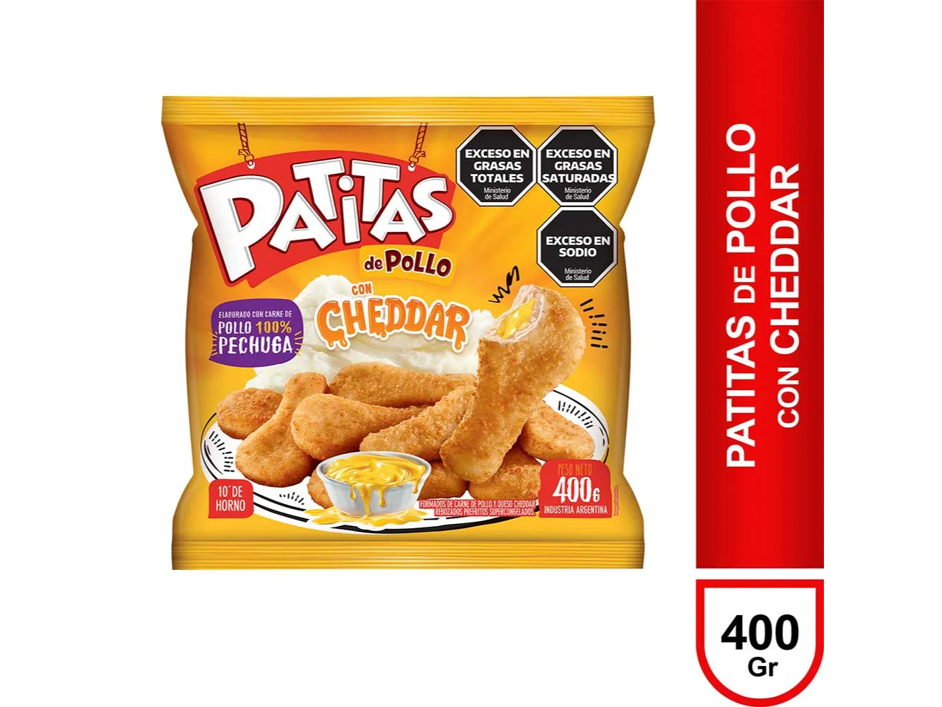 Patitas De Pollo Granja Del Sol Con Cheddar X 400 Gr