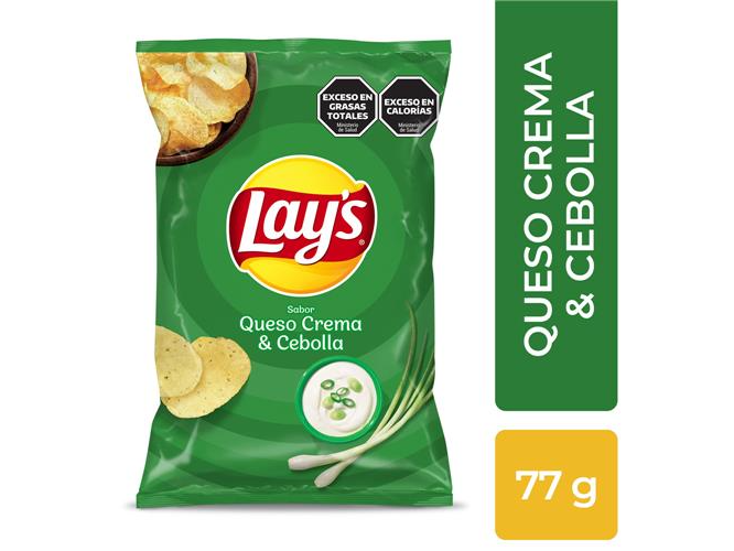 Papas Fritas Queso Crema Y Cebolla Lays 77g
