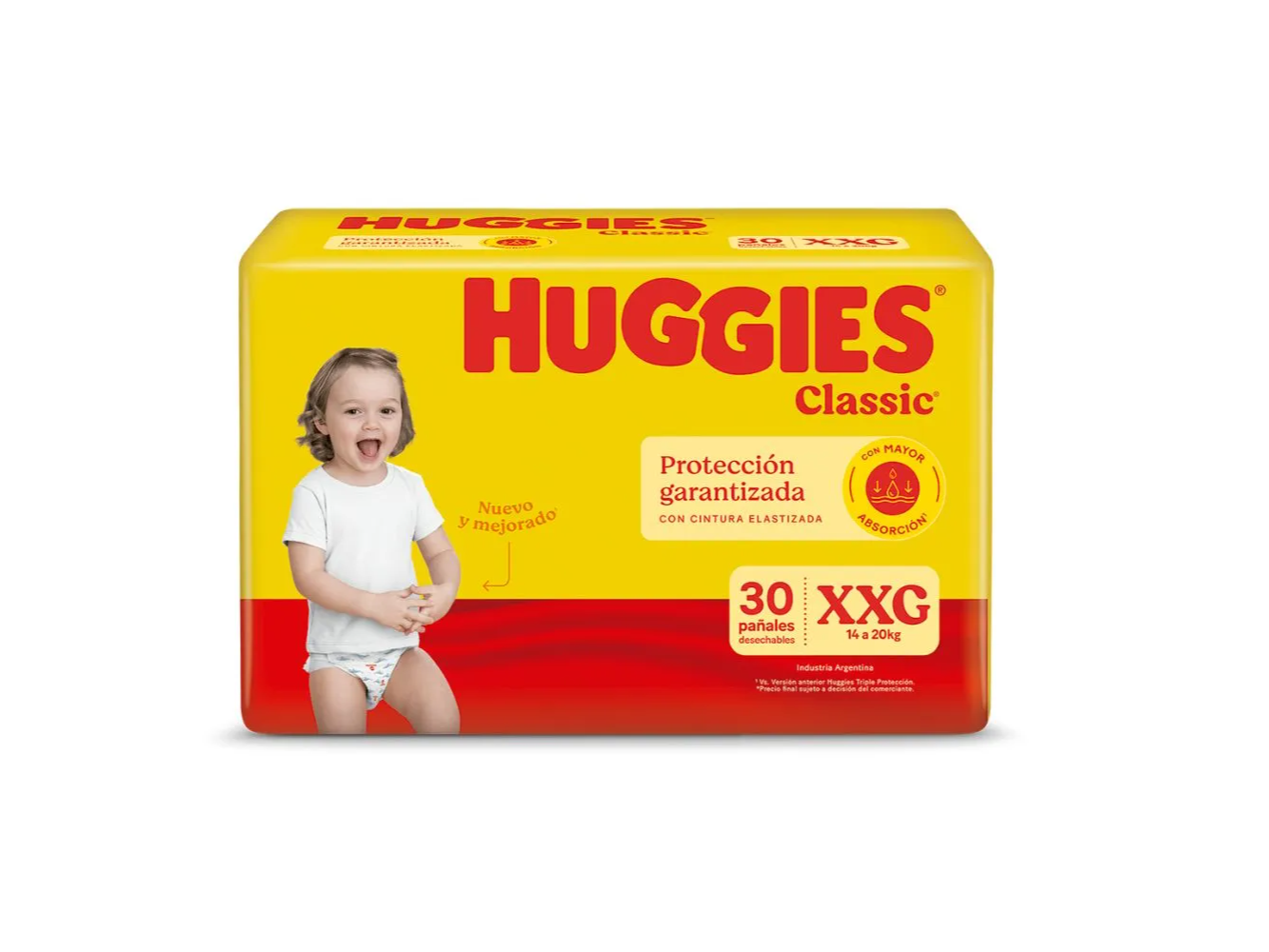 Pañales Huggies Classic XXG  x30 Un