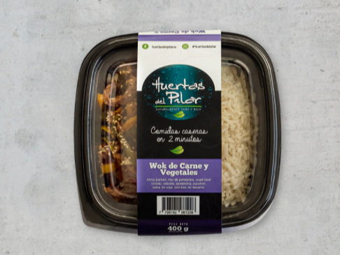 Wok de Carne y Vegetales Huertas Del Pilar x 400Gr