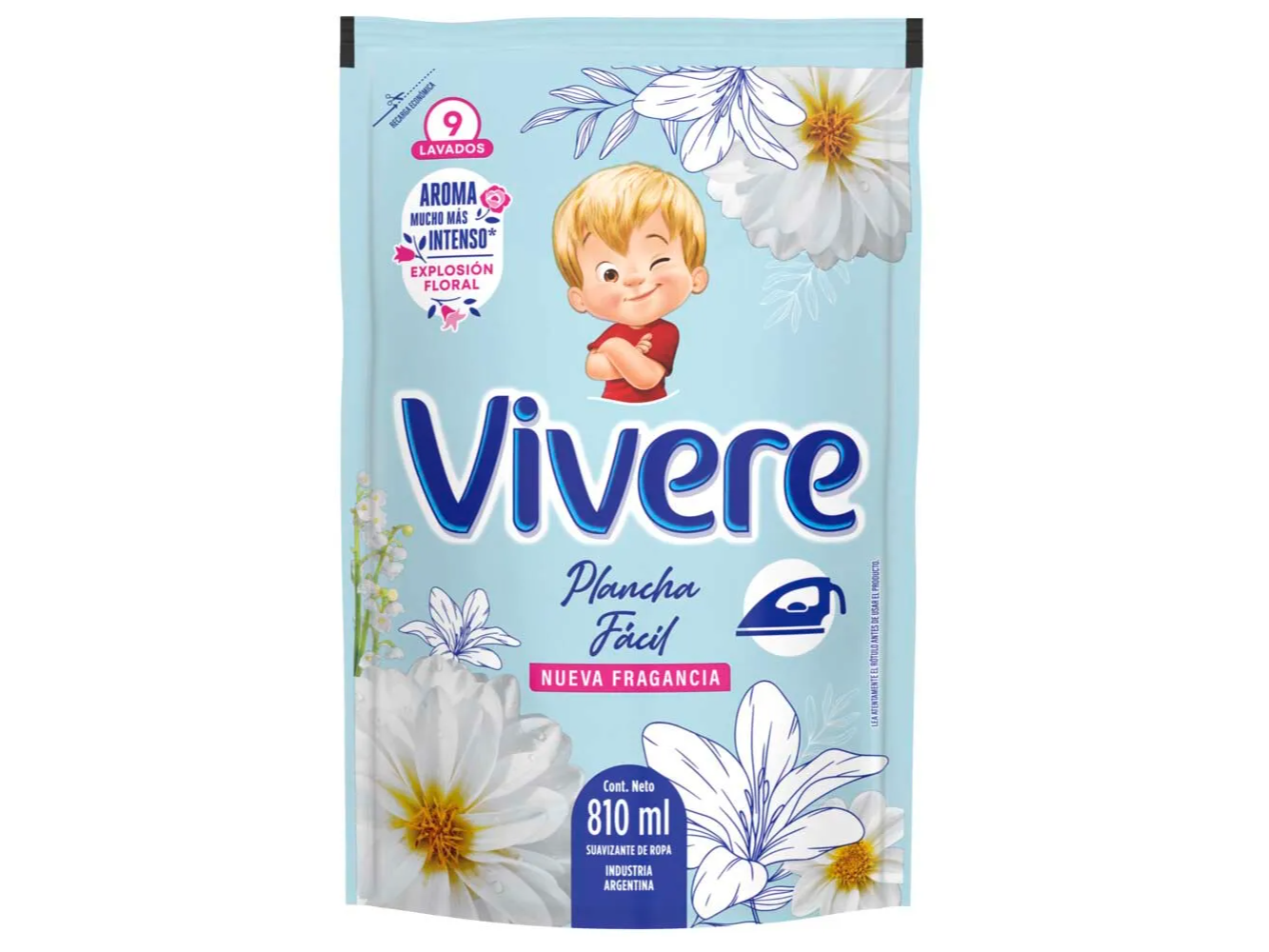 Suavizantes Para Ropa Explosión Floral Plancha Fácil 810 Ml Doypack Vivere