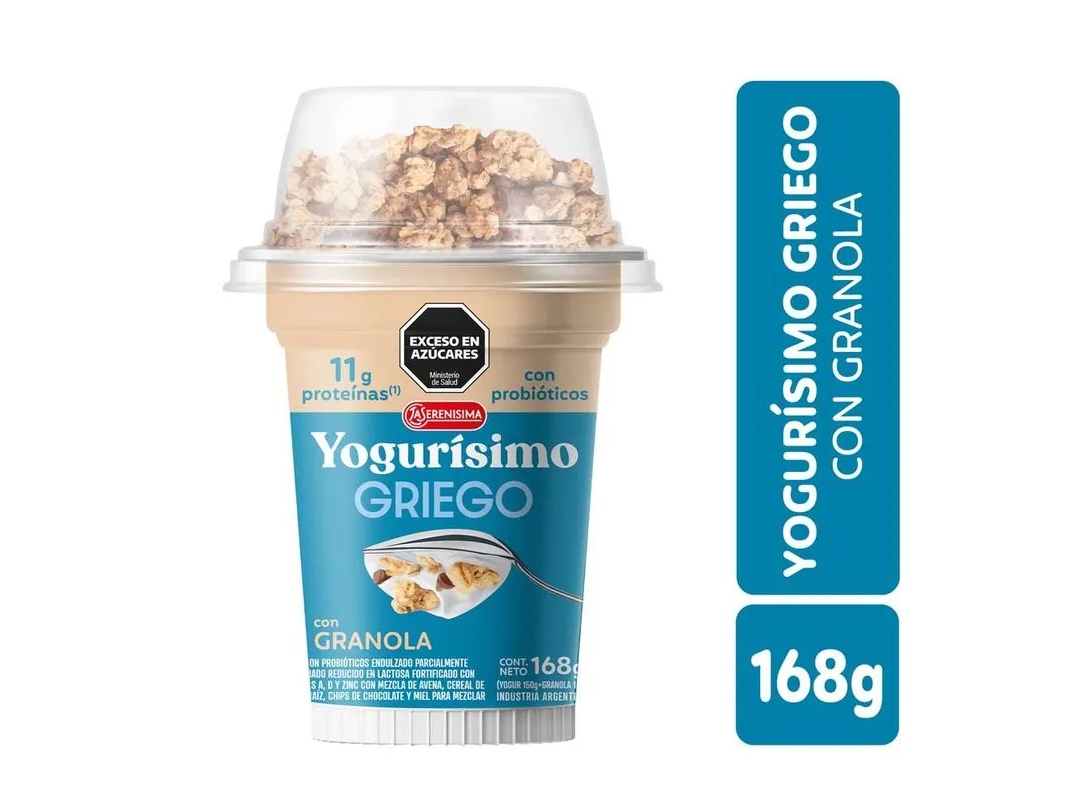 Yogur Griego Granola X 168 Grs Yogurísimo