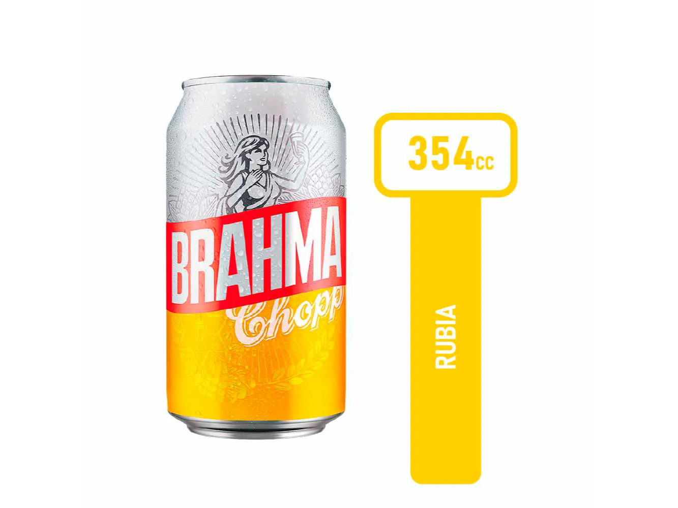 Cerveza Brahma Chopp Lata 354mlx1