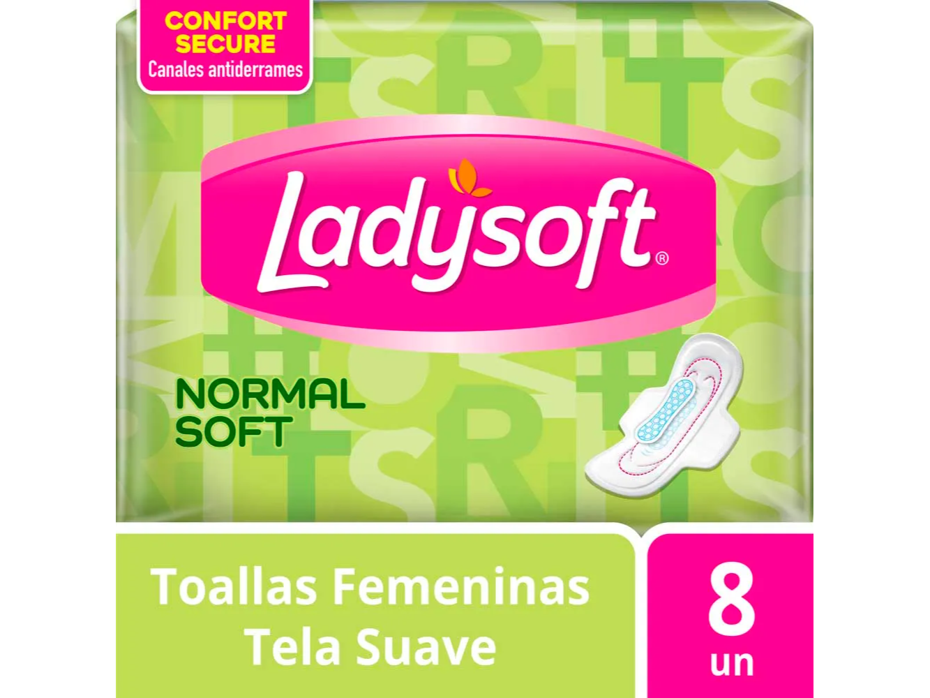 Ladysoft Toallitas Normal Soft x 8 Un