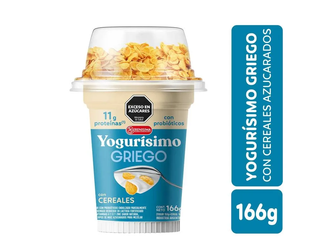 Yogur Griego Cereal Azucarado X 166 Grs Yogurisimo