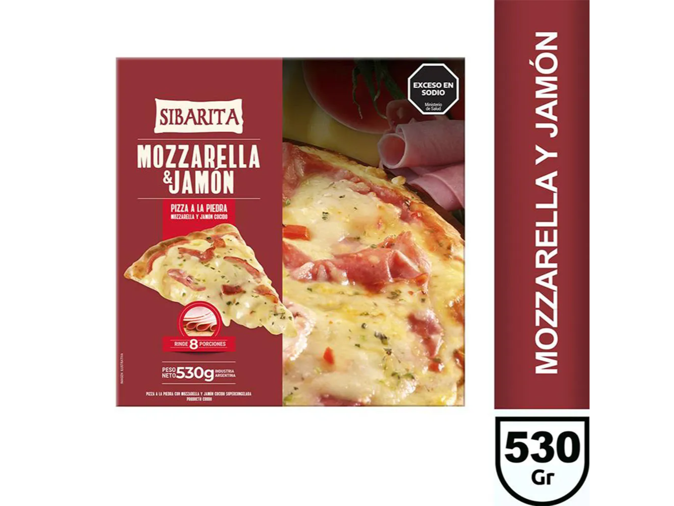Pizza Sibarita Mozzarella Y Jamón X530g
