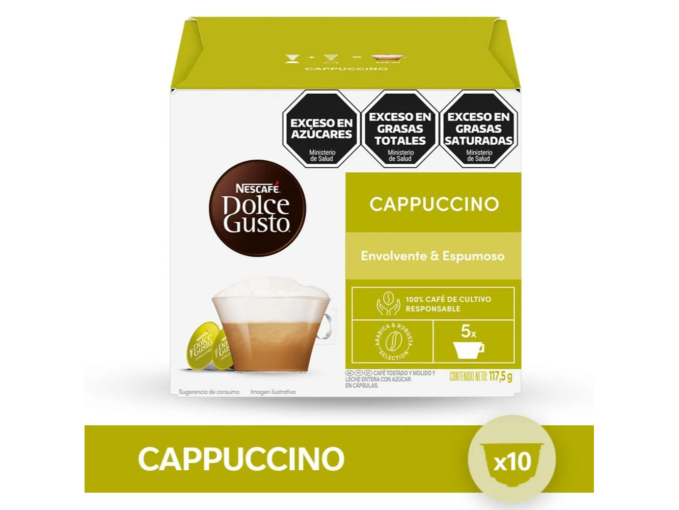 Cápsulas Cappuccino 171 Grs Dolce Gusto