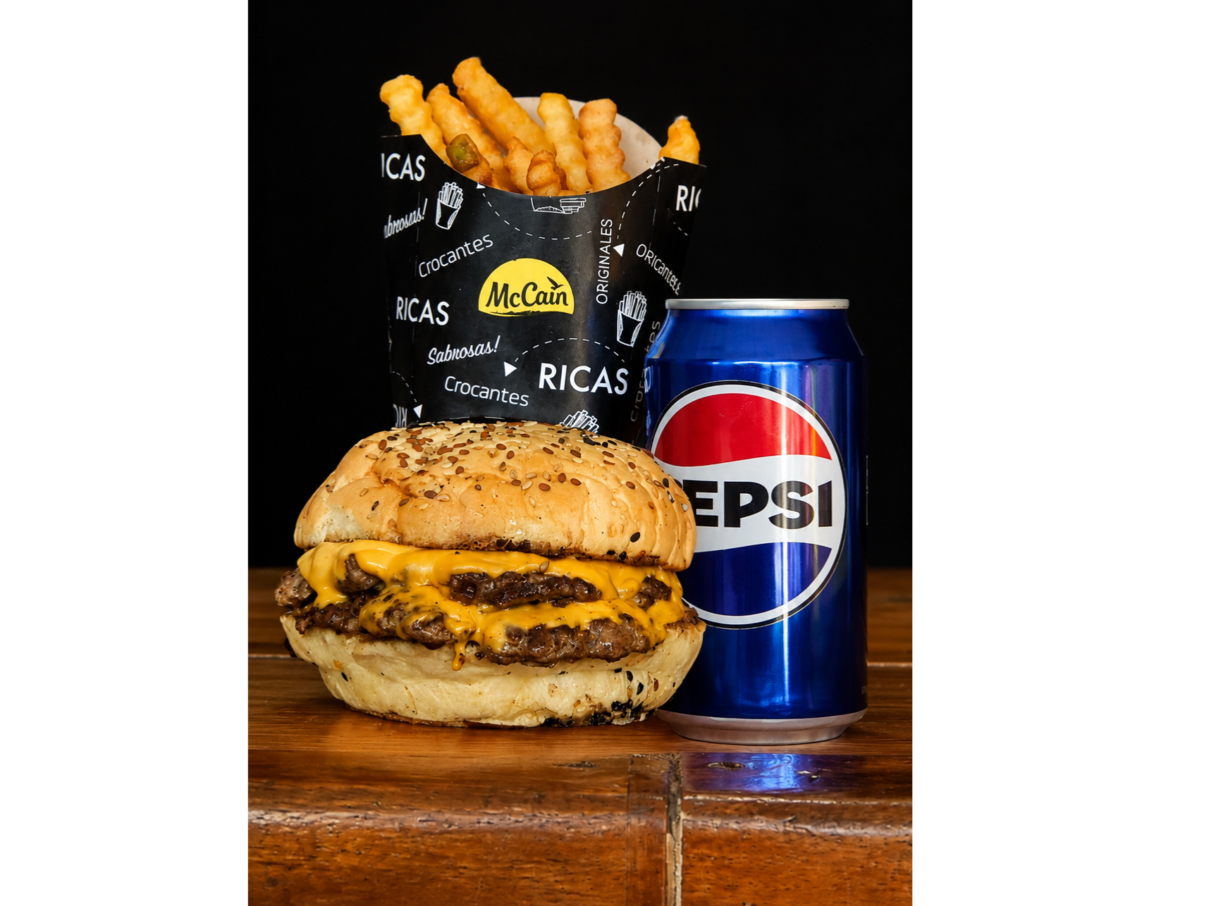 DOBLE CHEESE + GASEOSA