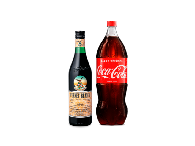 Fernet Branca 750ml + Coca 2.5 desc.