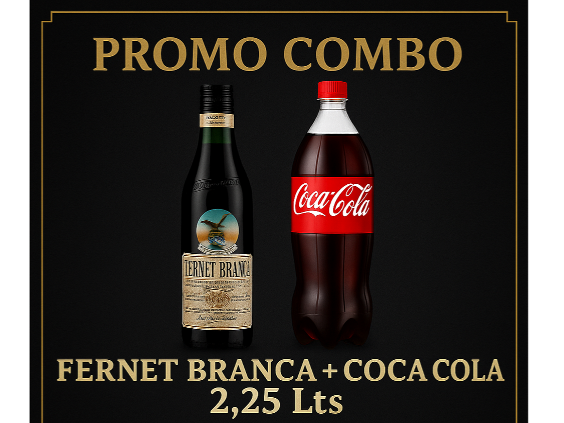 Fernet branca 750 + coca 2.25