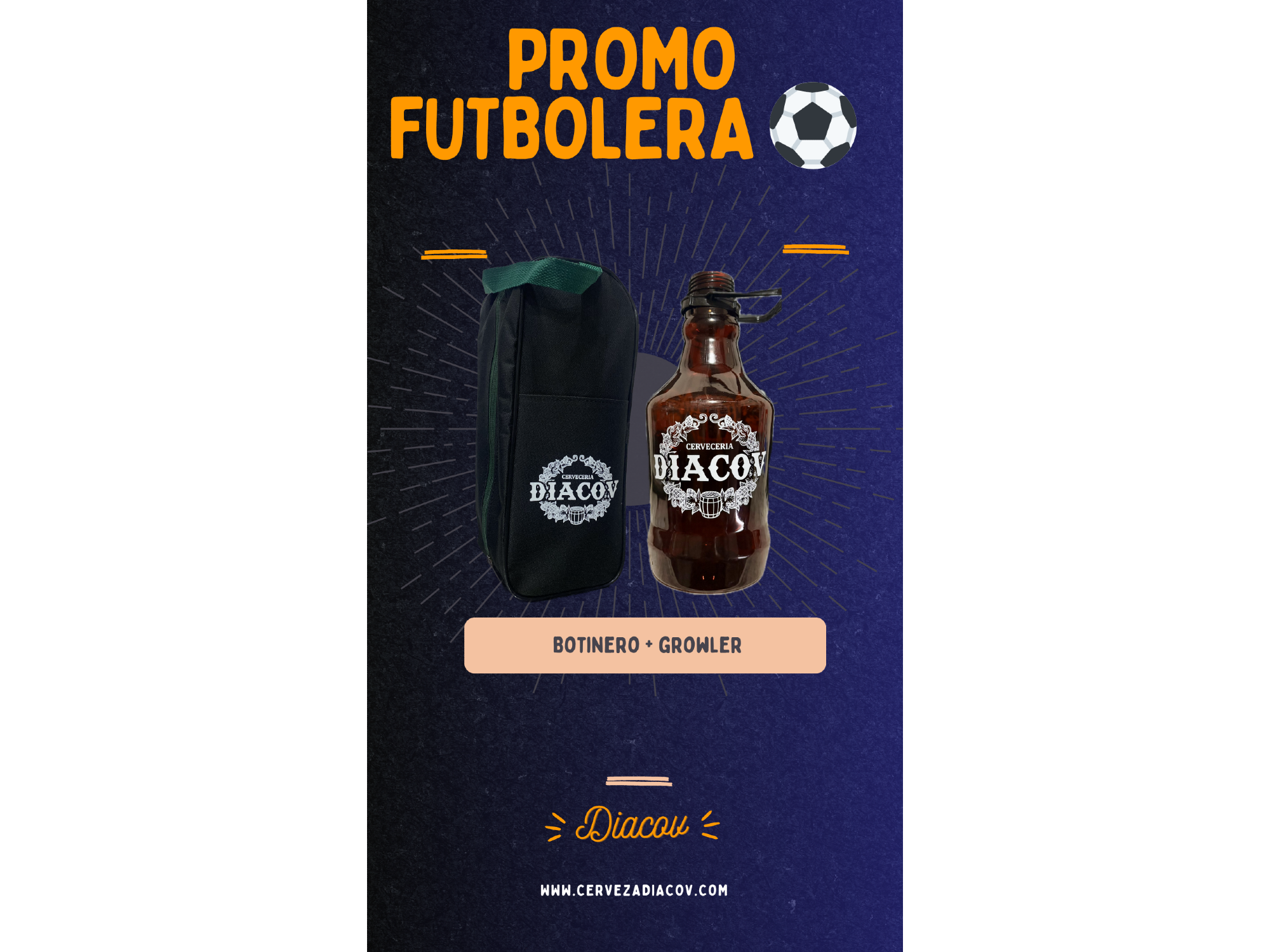 Botinera + Growler Pet Cargado 2 L