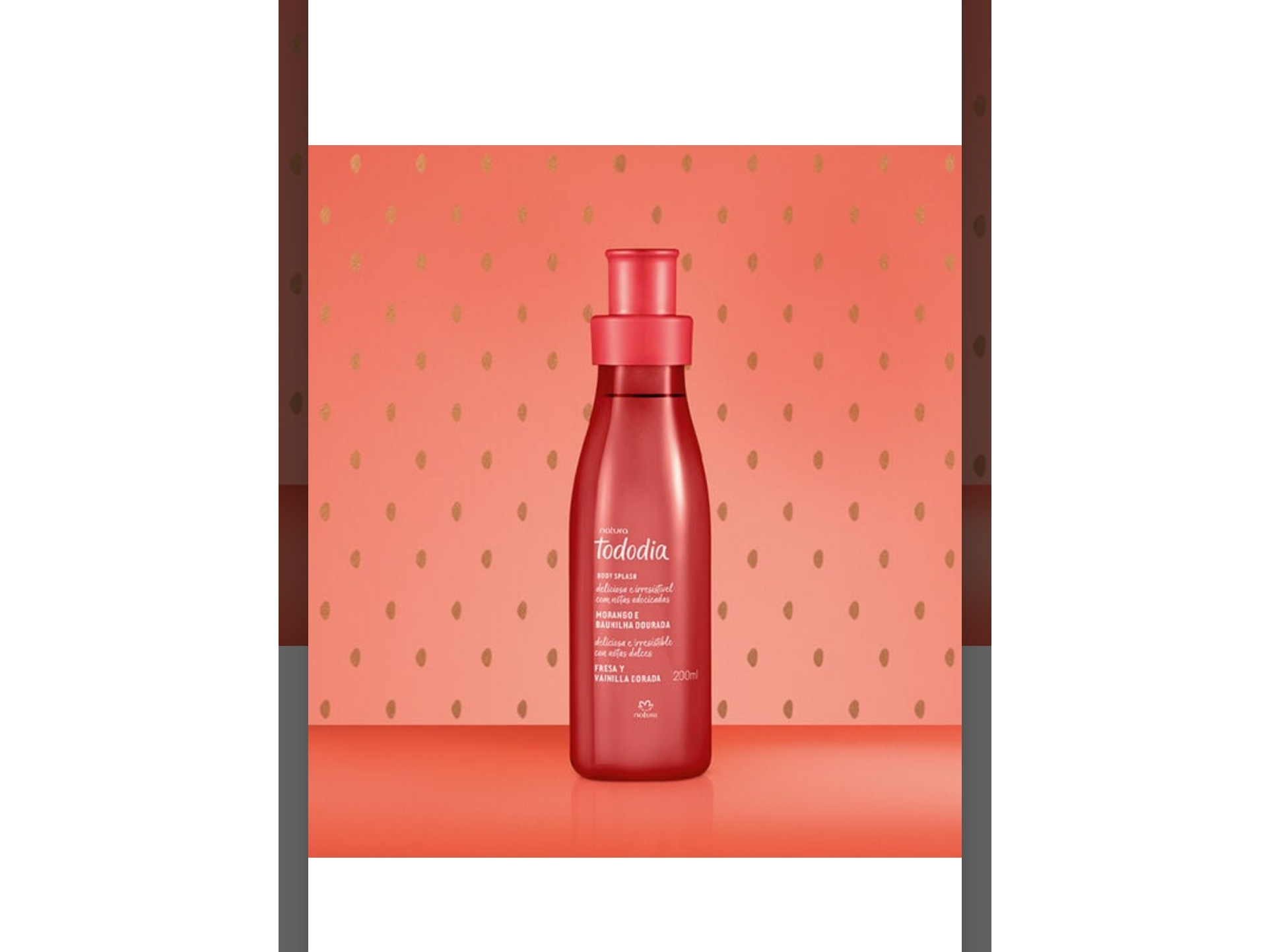 Body splash fresa y vainilla dorada