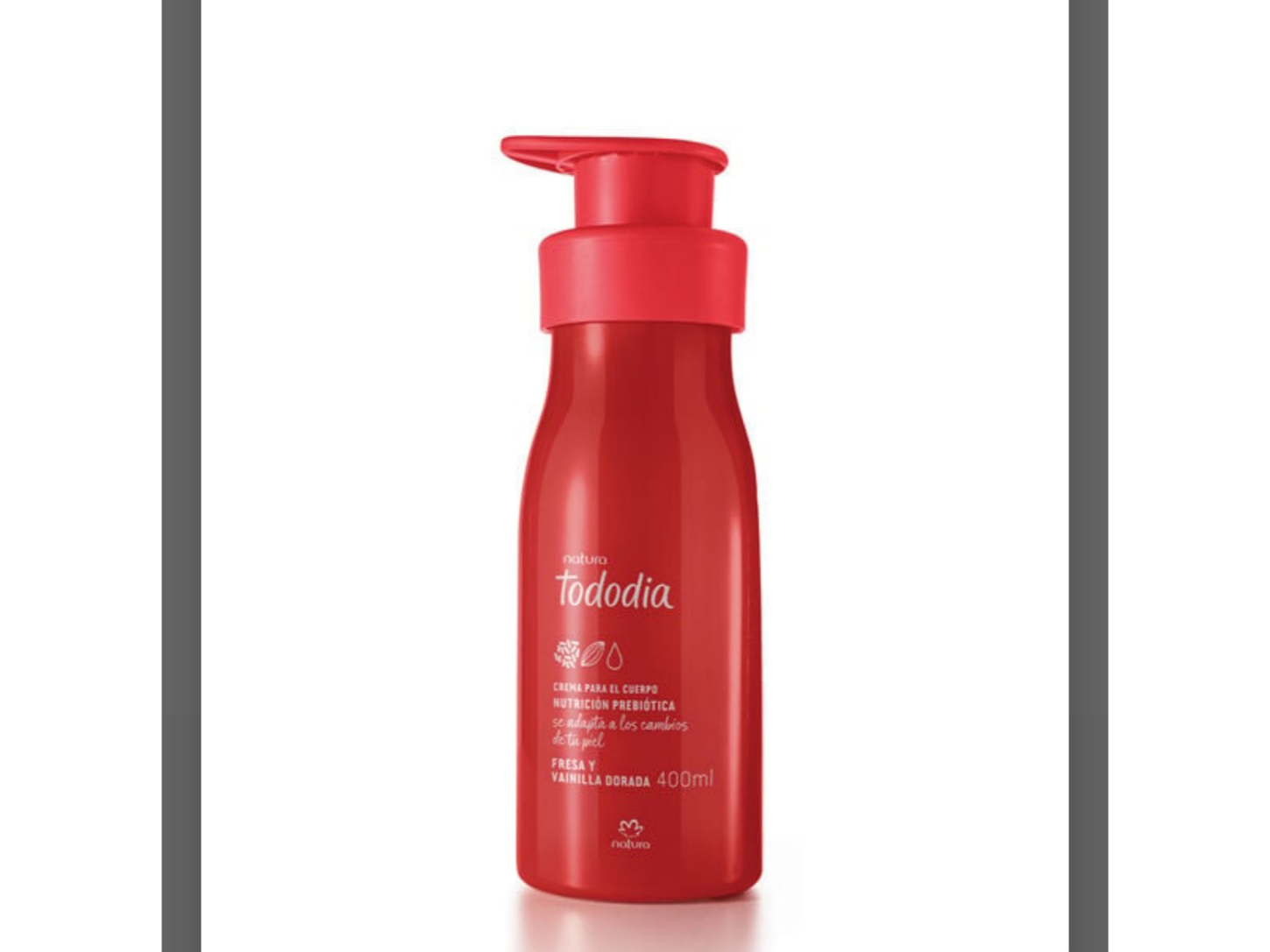 Crema nutritiva fresa y vainilla dorada