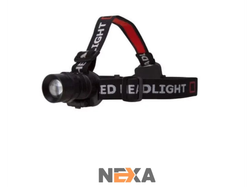 Linterna LED - De Cabeza - Recarregável - Preto