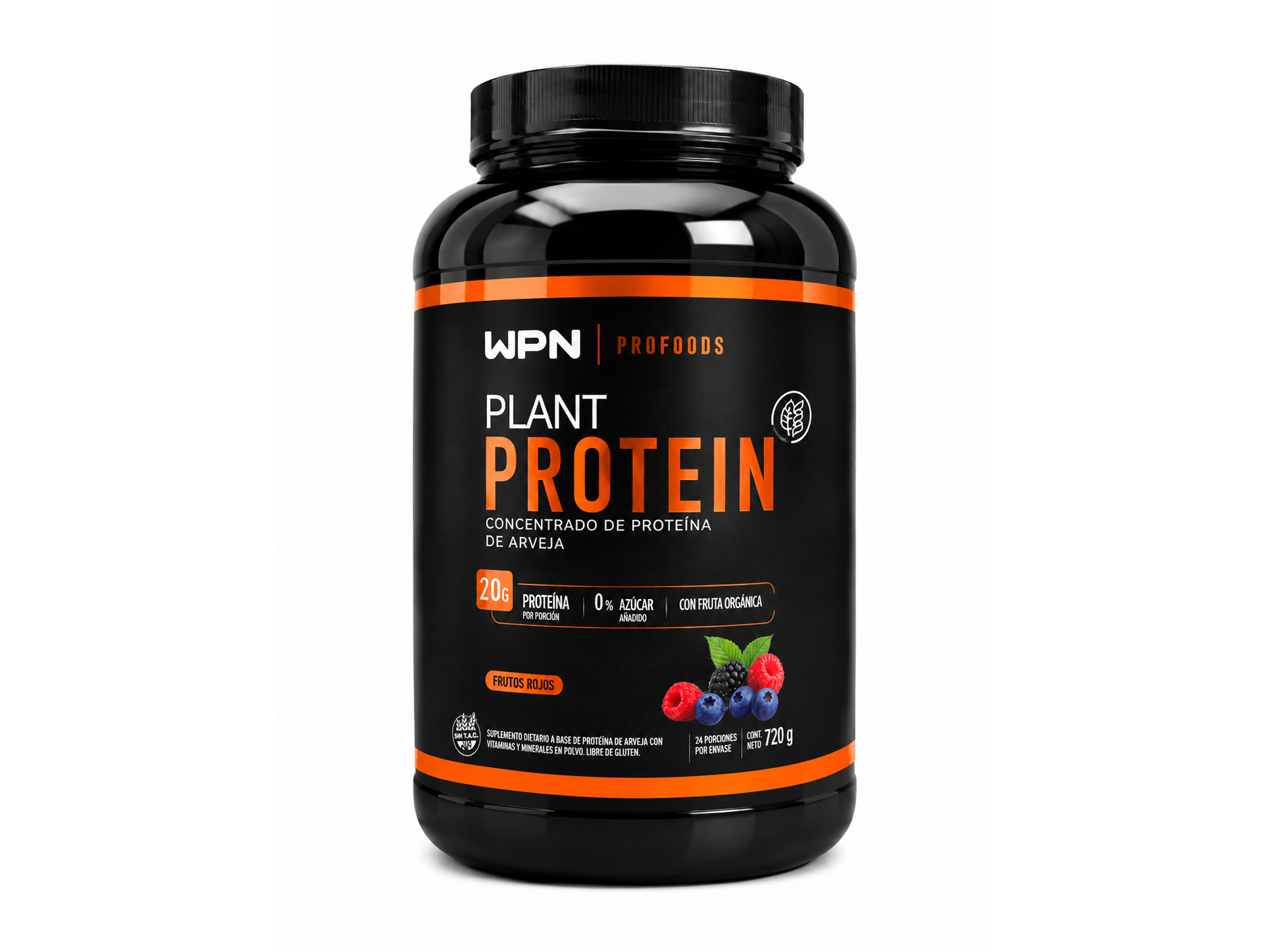 WPN Plant Protein | Proteína de Arveja con Fruta Orgánica | Sin Azúcar | 24 Porciones | 720g