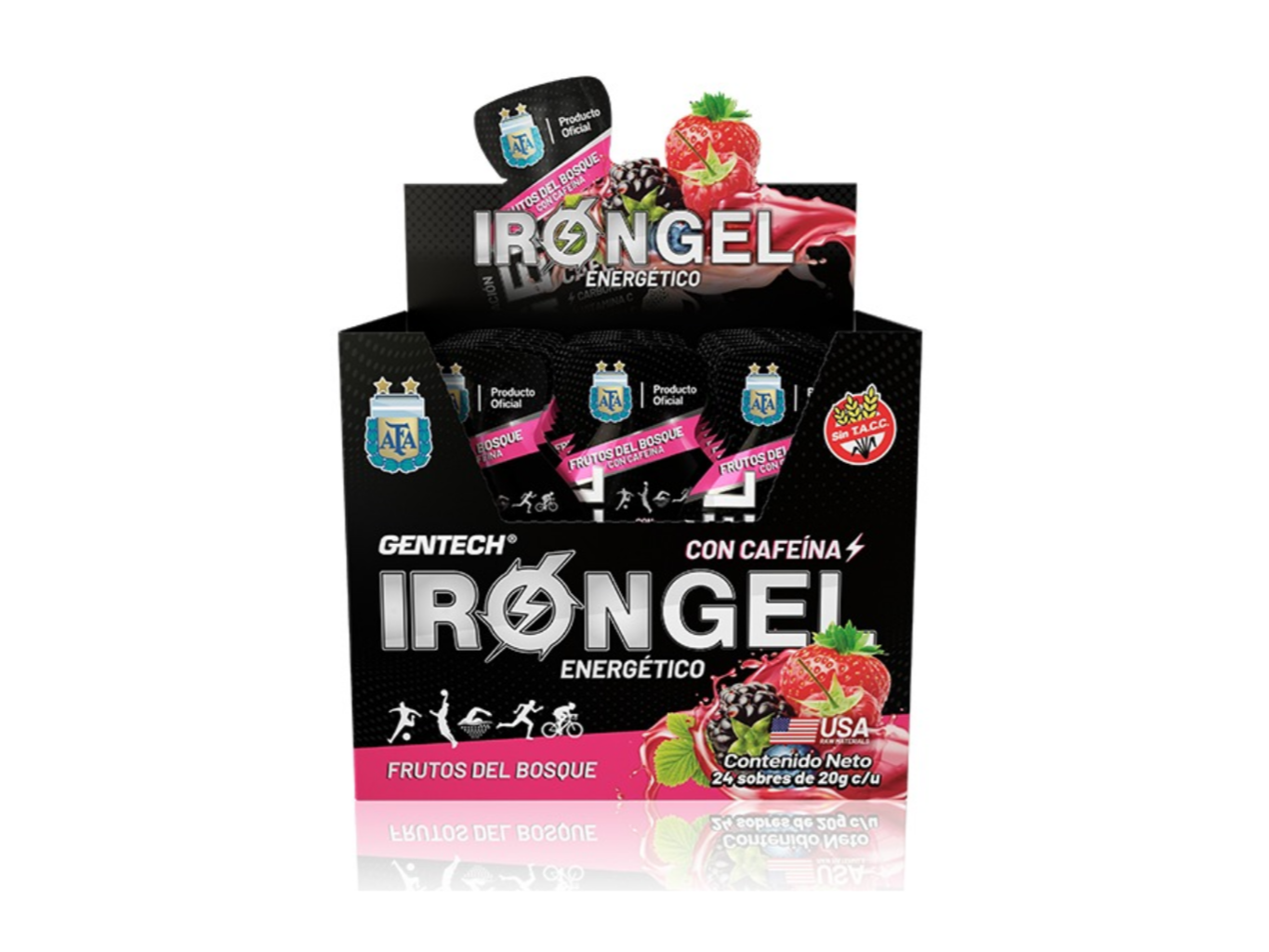 Gentech X 24 Iron Gel Cafeína