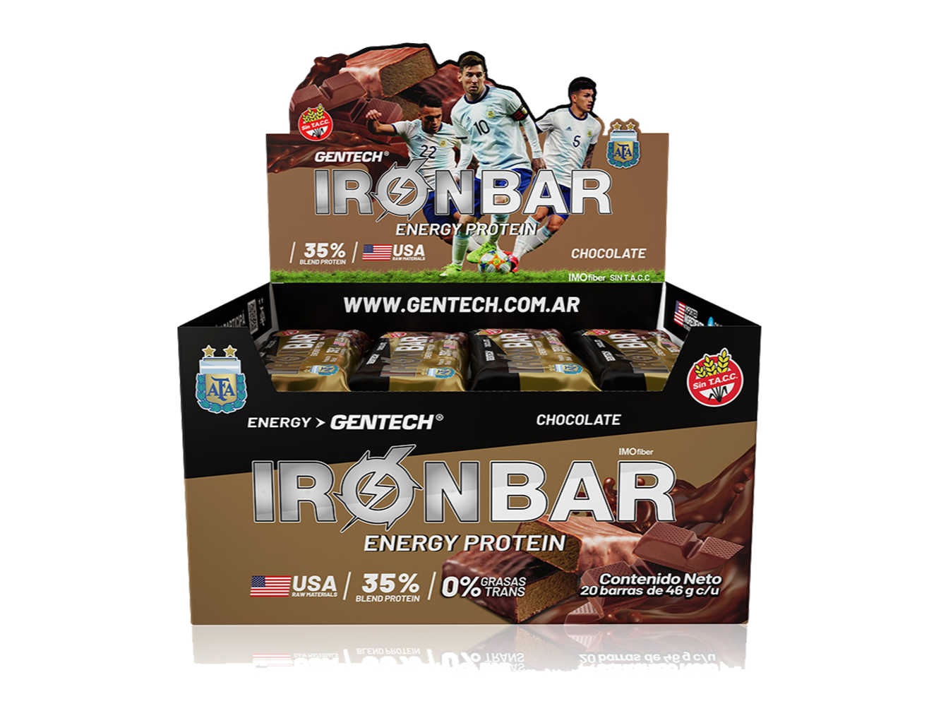 Gentech Iron Bar Barras Proteicas