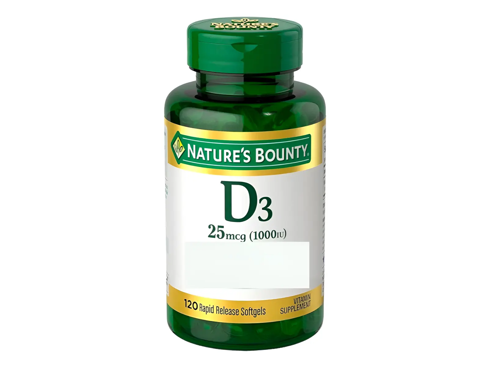 Vitamina D3 25mcg X120 Capsulas 6c Natures Bounty