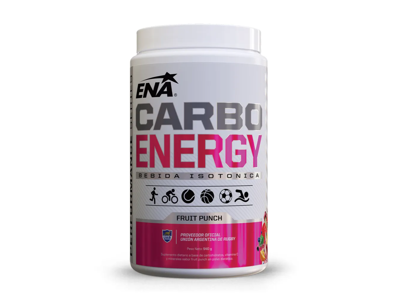 Suplemento Deportivo Ena Carbo Energy Sabor Fruit Punch x 540 g