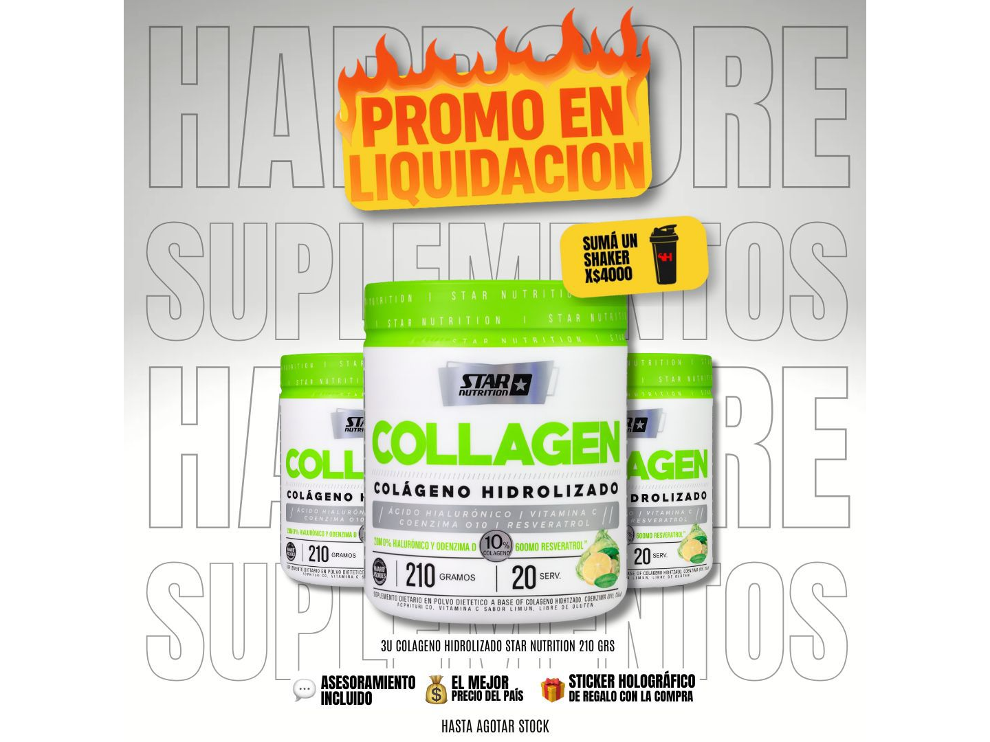 COLAGENO HIDROLIZADO X3 STAR NUTRITION 210 GR