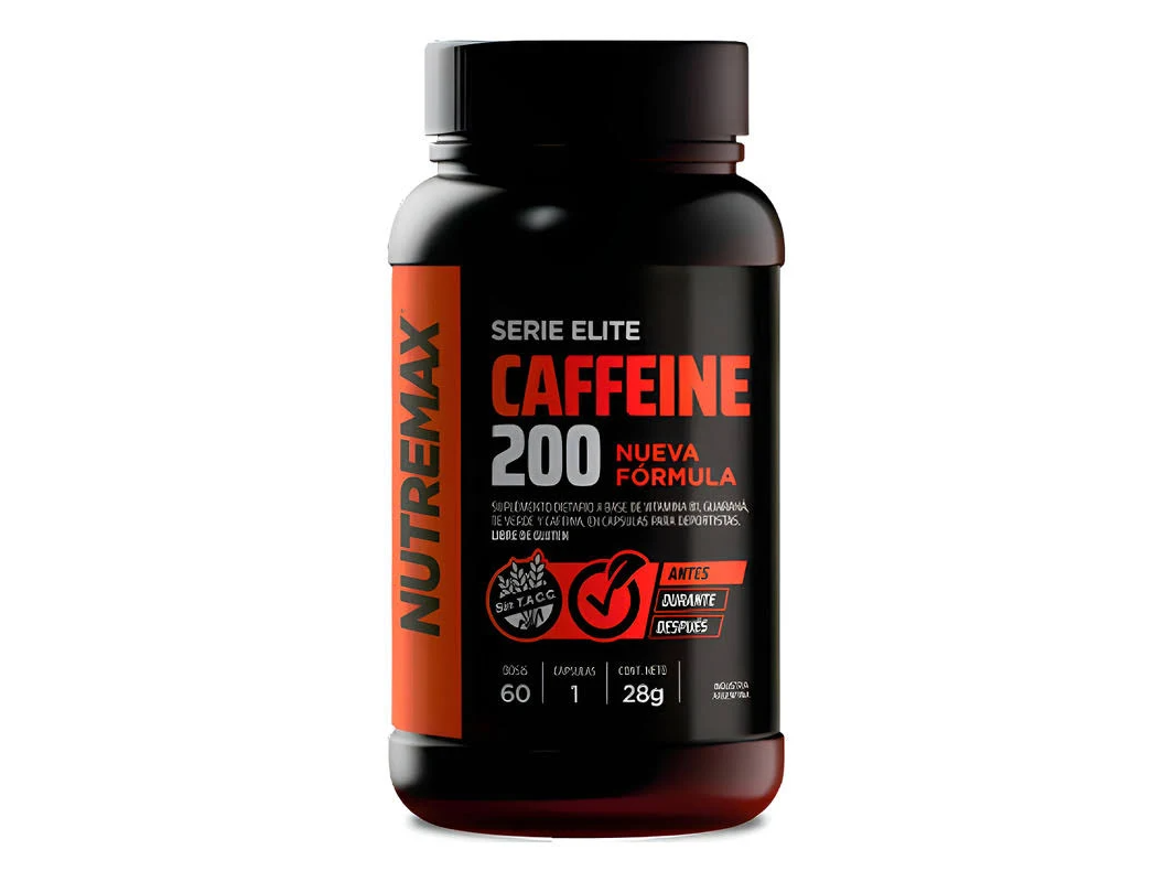 CAFFEINE 200 de NUTREMAX (60 cápsulas)