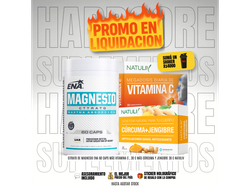 CITRATO DE MAGNESIO ENA 60 CAPS + VITAMINCA C 30C + CÚRCUMA Y JENGIBRE 30 C NATULIV