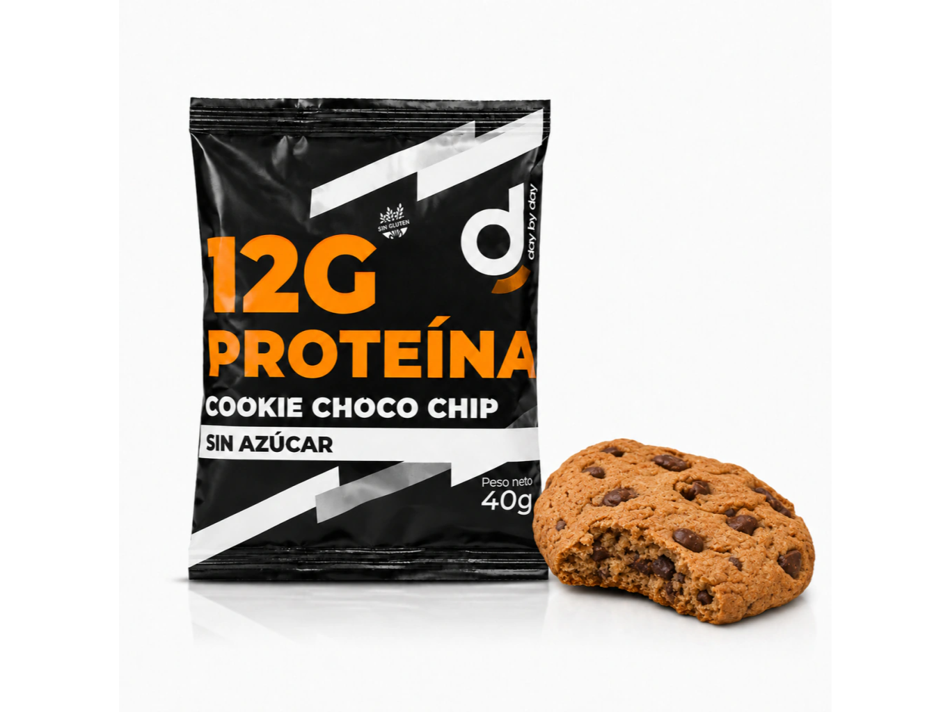UNIDADAD Cookie Proteica Choco Chip 1u - Sin Azúcar y Sin Gluten x40 g