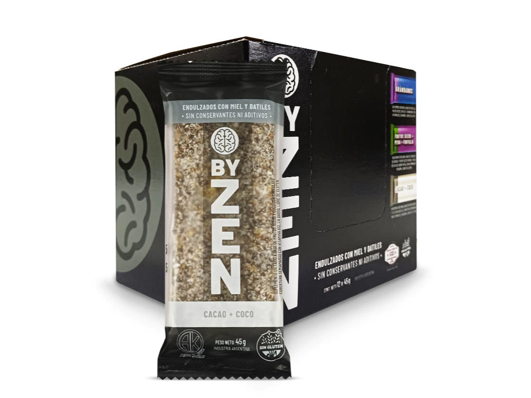 ByZen Barra Semillas Frutos Dátiles Cacao y Coco Caja x 12u