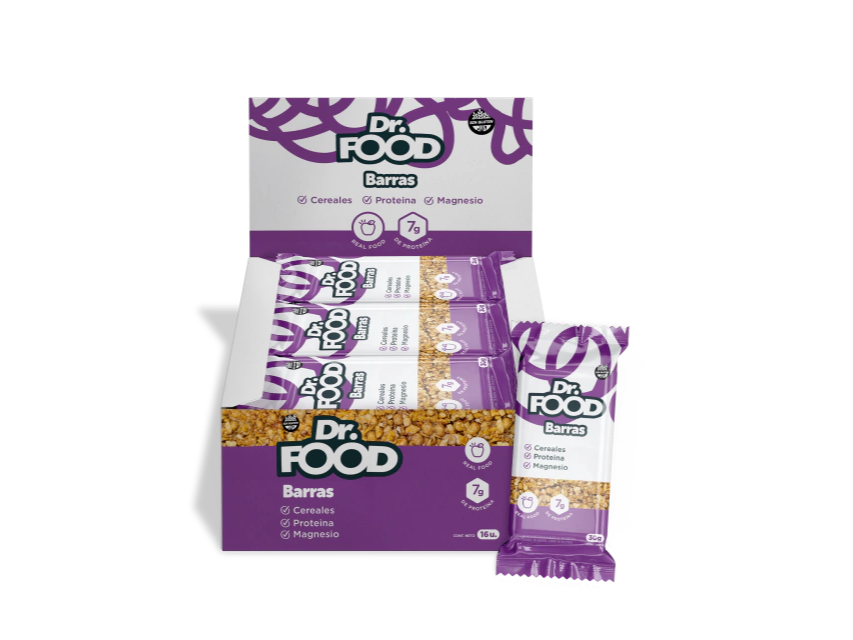 CAJA BARRA CON MAGNESIO Y PROTEÍNAS - DR FOOD 16u
