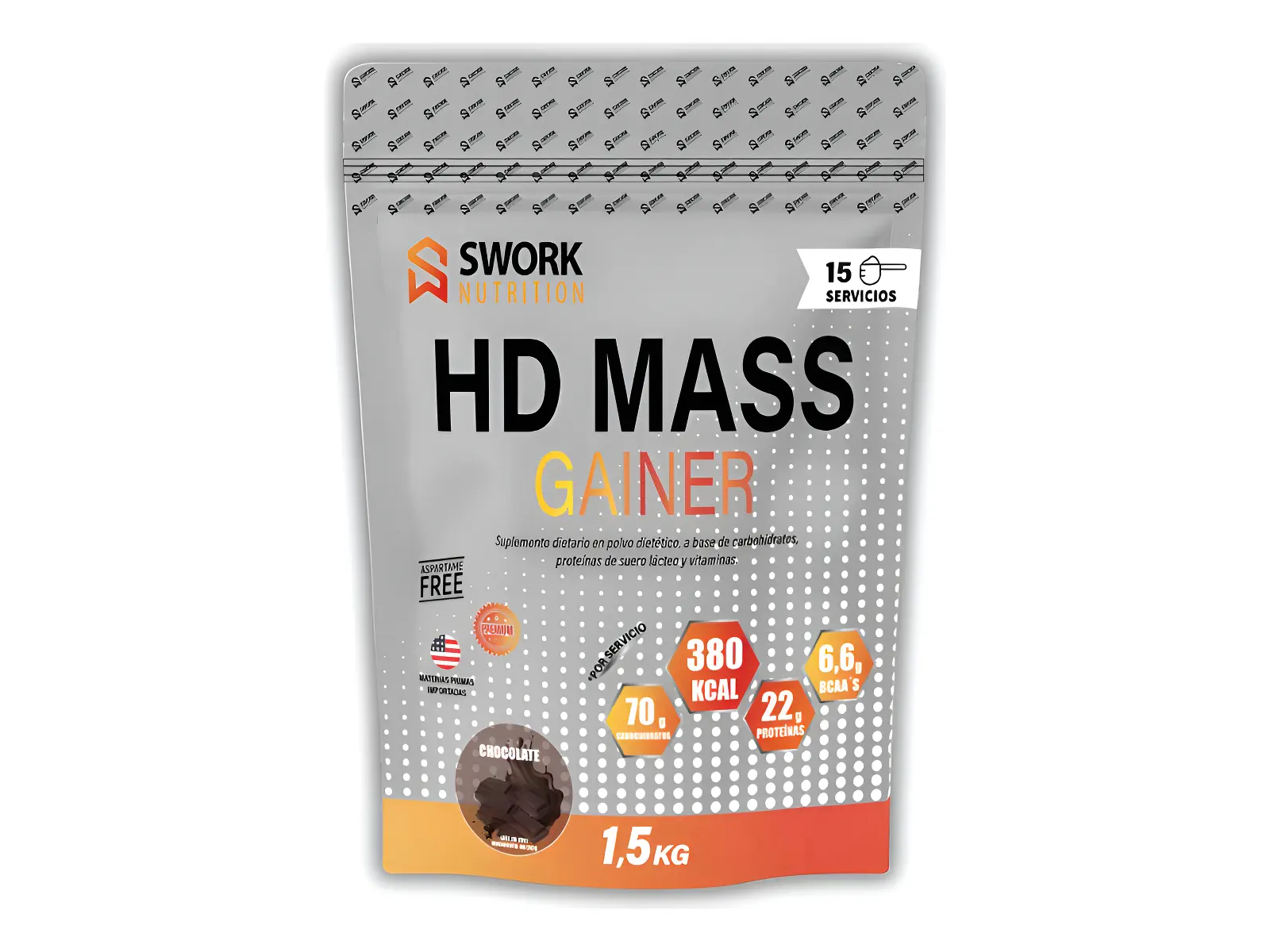 Hd Mass Gainer Swork Nutrition Ganador De Peso 1,5 Kg Sabor Chocolate
