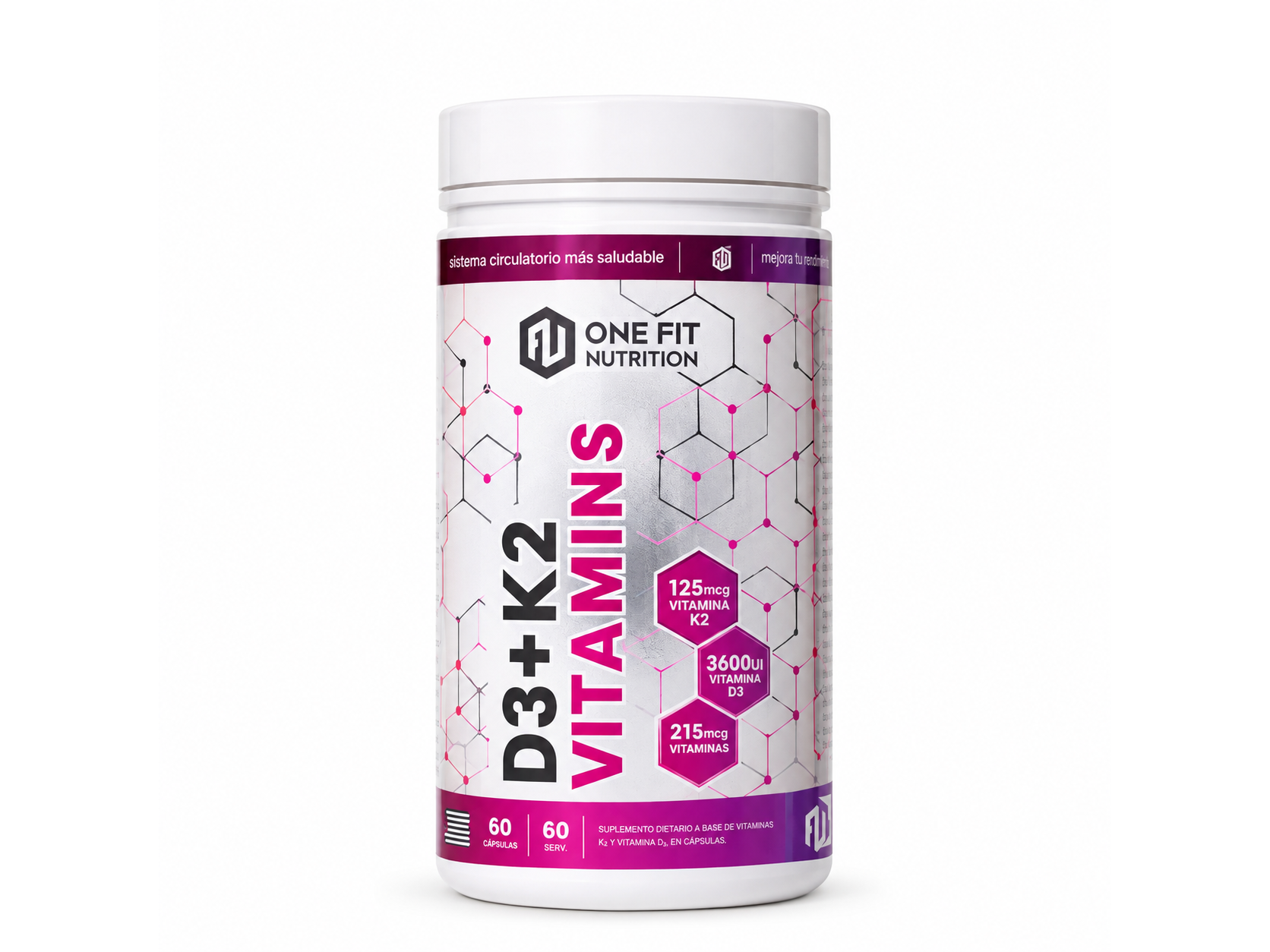 D3 + K2 Vitamina 60 cápsulas One Fit